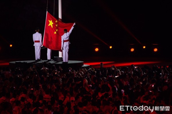 ▲雅加達亞運,亞運閉幕式,杭州亞運,中國國旗。（圖／記者季相儒攝） 