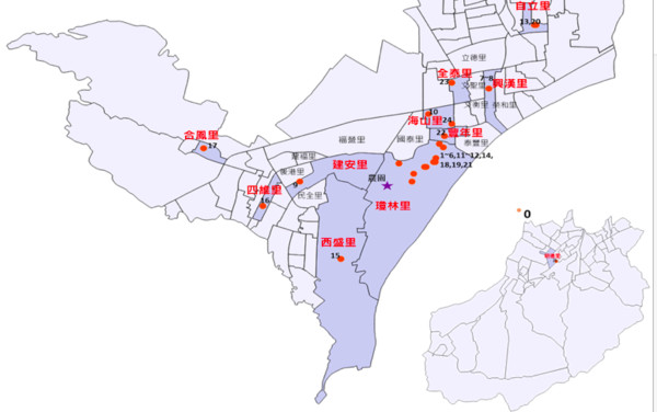 新北市本土登革熱確診病例地緣關係圖。（圖／心北市衛生局提供）