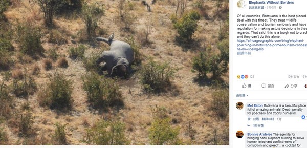 ▲波札那野生動物保護區為非洲盜獵最嚴重地區。（圖／翻攝自Elephants Without Borders 粉專）