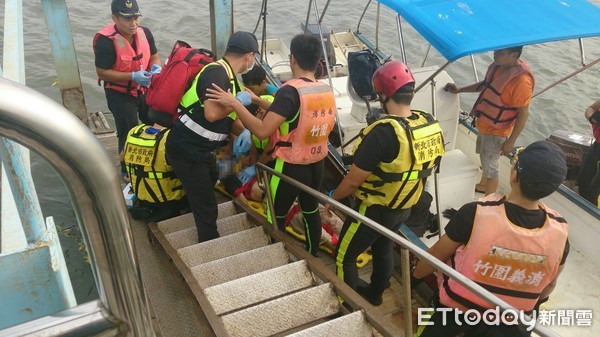 ▲▼男子跳關渡橋，送醫急救仍不治。（圖／記者陳豐德翻攝）