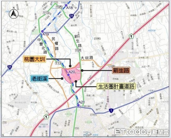 ▲桃園市政府要將機捷A20站區週邊規劃為「田園綠社區」。（圖／新工處提供）