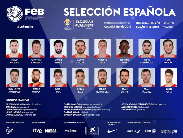 ▲▼世界盃男籃西班牙球員名單。（圖／翻攝自西班牙籃協推特）