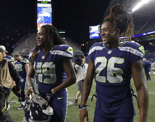 ▲NFL西雅圖海鷹獨臂新秀葛里芬（Shaquem Griffin）,雙胞胎哥哥沙格爾（Shaquill Griffin）。（圖／達志影像／美聯社）