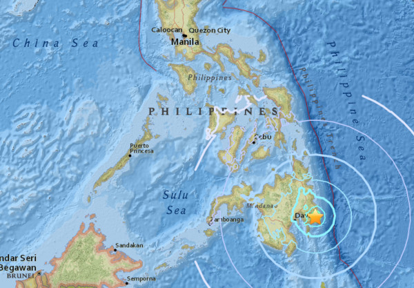 ▲▼ 菲律賓南部8日發生規模6.1地震。（圖／翻攝自美國地質調查局官網）