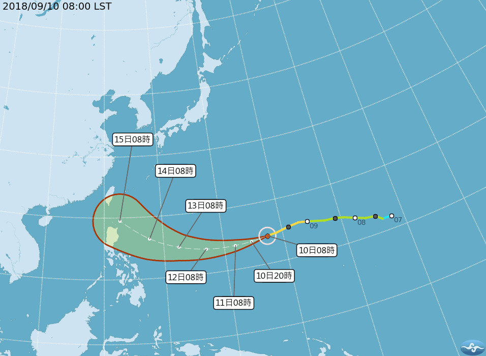 山竹颱風。（圖／氣象局）