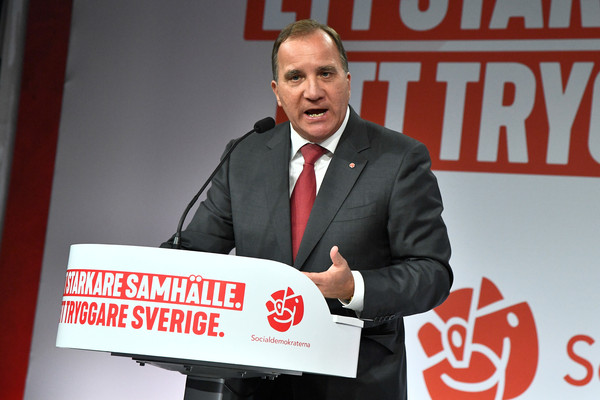 ▲▼ 瑞典大選落幕，瑞典總理勒夫文（Stefan Lofven）帶領的社會民主黨拿下28.1%選票，獲得第一高票。（圖／路透）