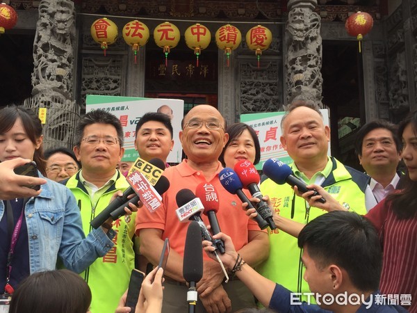 ▲民進黨新北市長候選人蘇貞昌。（圖／蘇貞昌競選辦公室提供）