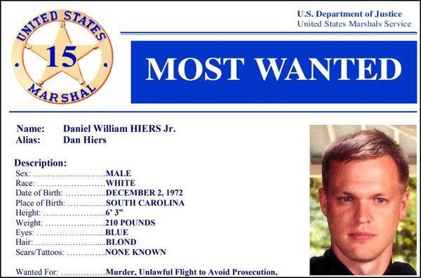 ▲▼　萬人迷英文老師竟然是通緝犯　Daniel William Hiers。（圖／翻攝自United States Marshals Service）