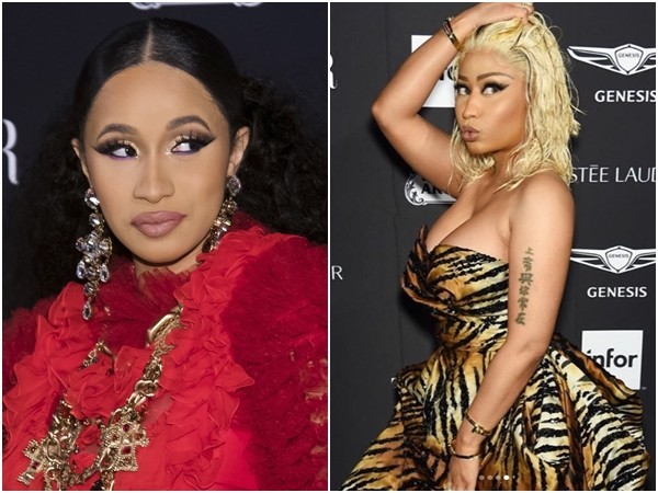 Cardi B和妮琪米娜（Nicki Minaj）。（圖／達志影像／美聯社、翻攝自妮琪米娜IG）