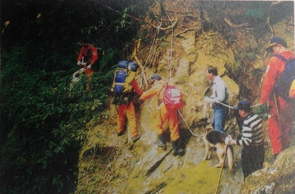 費爾的兒子魯本據信在阿里山深山失蹤，搜救不易。（蔡慶榮提供）