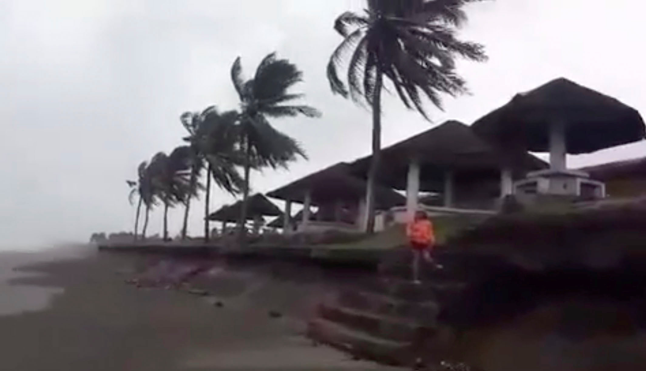 ▲山竹颱風登陸菲律賓呂宋島，強勁風速和雨勢相當可怕。（圖／路透社）