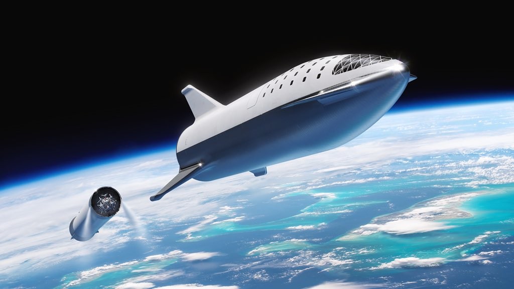 ▲美國太空探索技術公司（SpaceX）公布下一代型號「大獵鷹火箭」（Big Falcon Rocket, BFR），可望飛往月球甚至火星。（圖／翻攝自SpaceX推特）