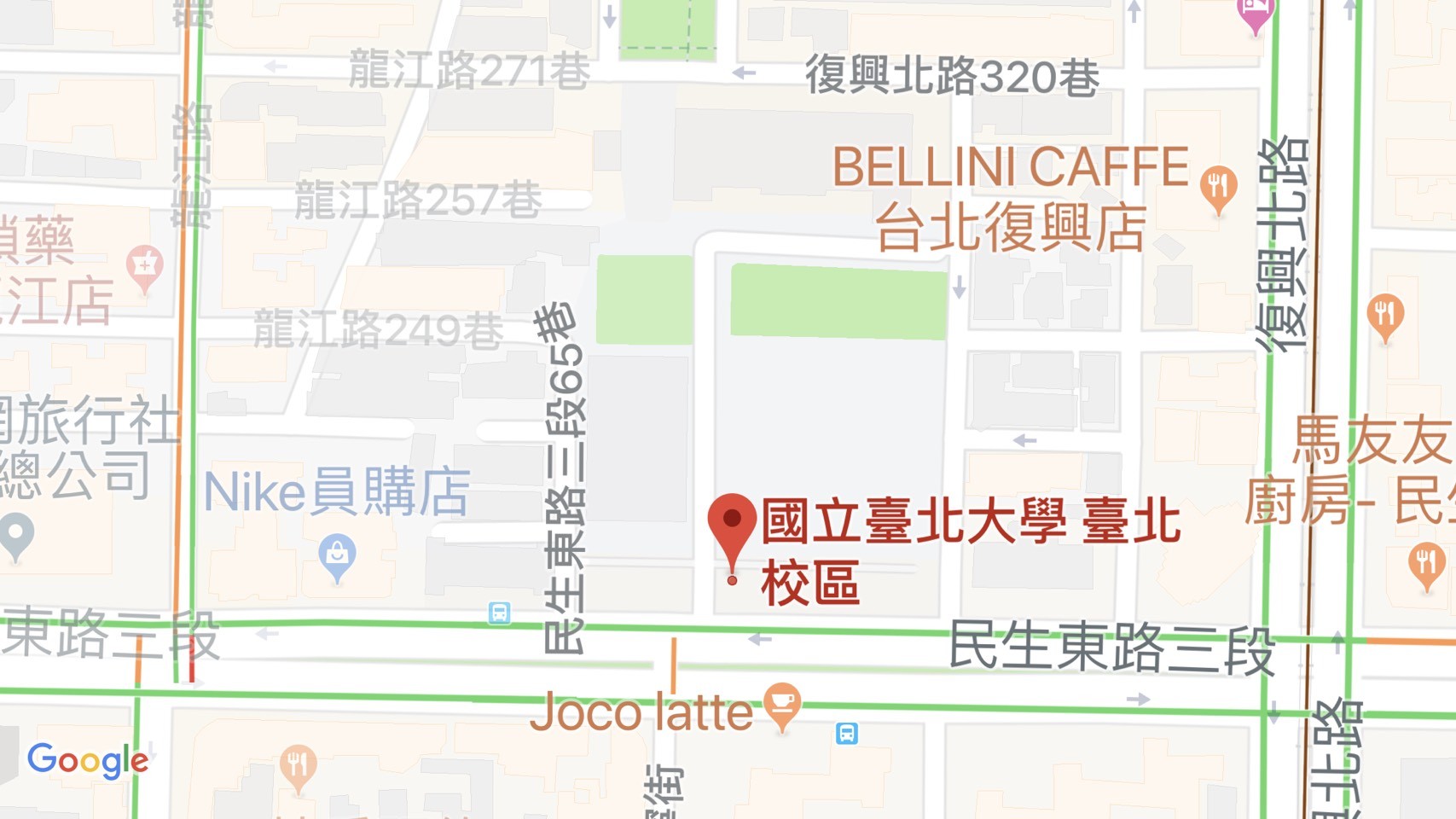 ▲台北大學被惡搞加上「中國」2個字。（圖／翻攝Google地圖）