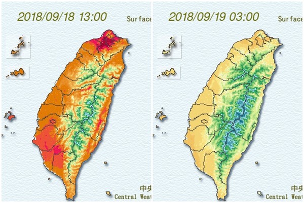 ▲▼中秋鋒面雨報到！北台降10度涼1周　關島有擾動「恐8個颱風生成」。（圖／中央氣象局）