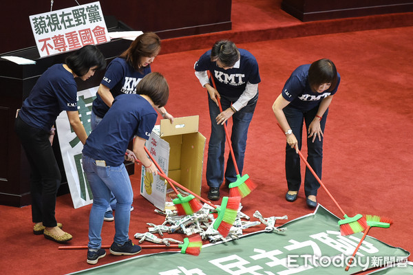 ▲國民黨立委杯葛議事，要求行政院長賴清德掃除張天欽。（圖／記者林敬旻攝）