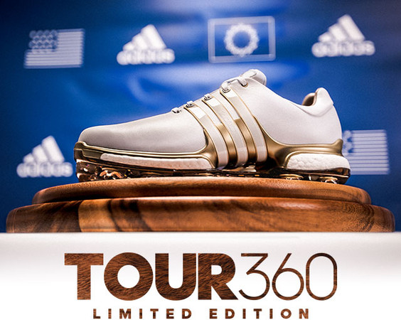 ▲adidas Golf TOUR360限量萊德盃限量鞋款 以經典鞋款搭配BOOST中底技術。（圖／品牌提供）