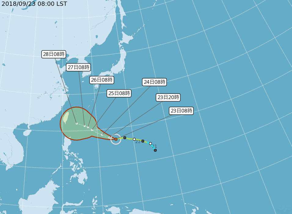 潭美颱風。（圖／氣象局）
