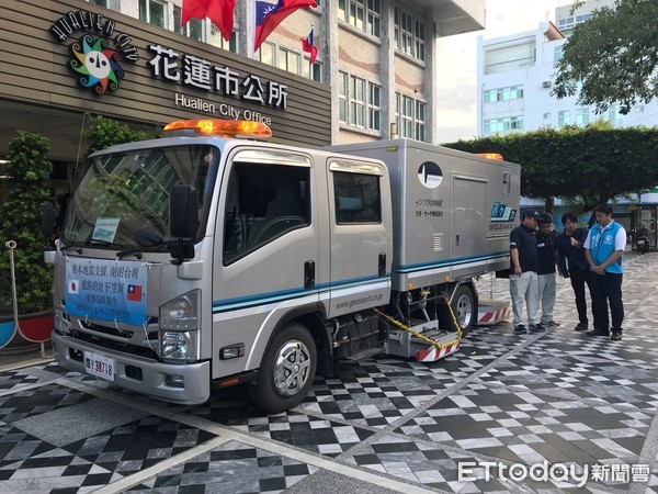 ▲日本Geo Search株式會社最新車載式透地雷達探查車運抵花蓮，將在花蓮停留四天，為花蓮市震災區域的道路把脈。（圖／花蓮市公所提供，下同）