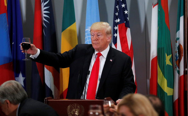 ▲▼美國總統川普2018年9月25日在第73屆聯合國大會發表演說。（圖／路透社） 