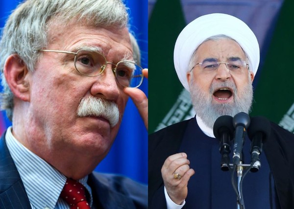 ▲▼ 伊朗總統羅哈尼（Hassan Rouhani）、美國白宮國家安全顧問波頓（John Bolton）。（圖／達志影像／美聯社）
