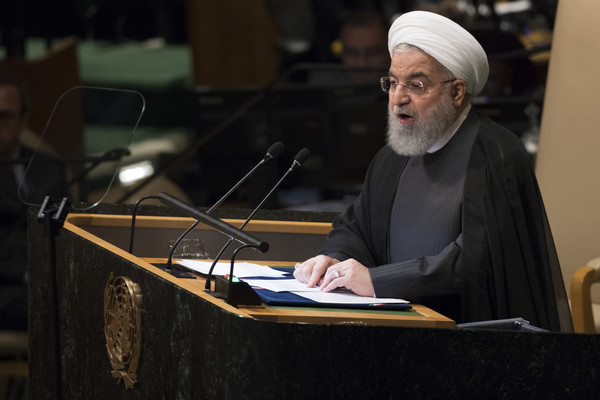 ▲▼伊朗總統羅哈尼（Hassan Rouhani ）在聯合國大會發表演說。（圖／達志影像／美聯社）