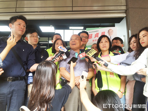 ▲民進黨新北市長候選人蘇貞昌。（圖／記者蔣婕妤攝）