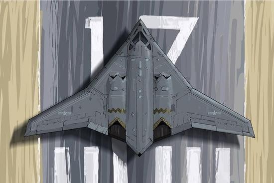 大陸軍迷繪製轟-20想像圖。（圖／翻攝自新浪軍事）