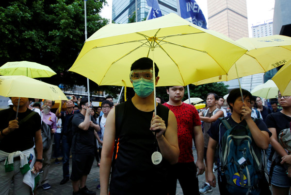 ▲▼占領中環運動4週年，香港泛民團體集會紀念。（圖／路透社）