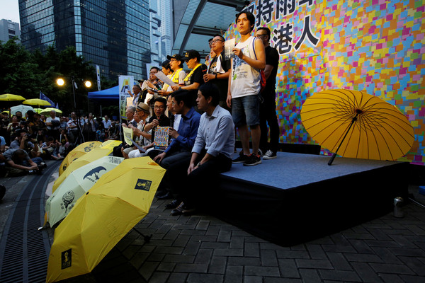 ▲▼占領中環運動4週年，香港泛民團體集會紀念。（圖／路透社）