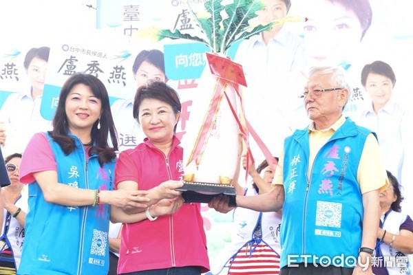 ▲▼盧秀燕批評林佳龍未經烏日鄉親同意就將肉品市場放在這邊，真是欺人太甚。（圖／盧秀燕服務處提供）