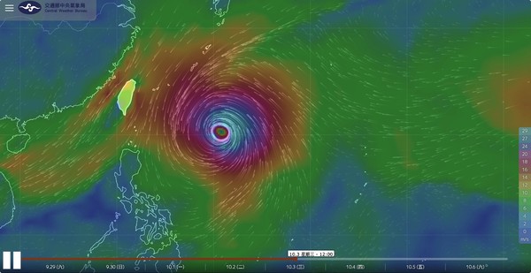 ▲風場預報顯示圖。（圖／翻攝風場預報顯示圖）