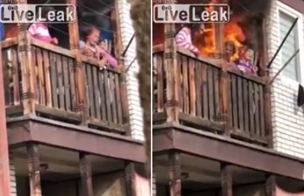 烈火中絕望吶喊，3女住戶聽著消防車聲被燒死。（圖／翻攝自LiveLeak／unnameds）