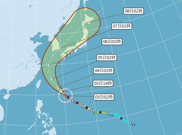 康芮颱風。（圖／氣象局）