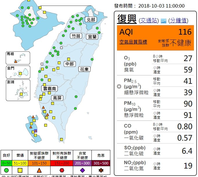 ▲▼環保署空氣品質監測網。（圖／環保署提供）