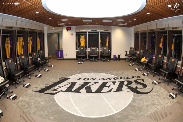 ▲湖人全新更衣室。（圖／翻攝自推特／Los Angeles Lakers）