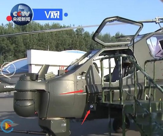 解放軍重裝加強版直-10武裝直升機曝光，擁有對導彈尾焰預警效用的紫外告警系統已裝備在身。（圖／翻攝自環球軍事）