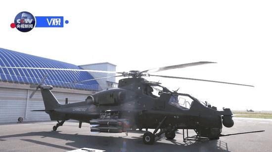 解放軍重裝加強版直-10武裝直升機曝光。（圖／翻攝自央視）