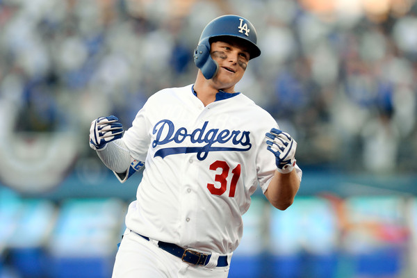 ▲2018國聯分區戰G1，道奇佩德森（Joc Pederson）開轟。（圖／路透）