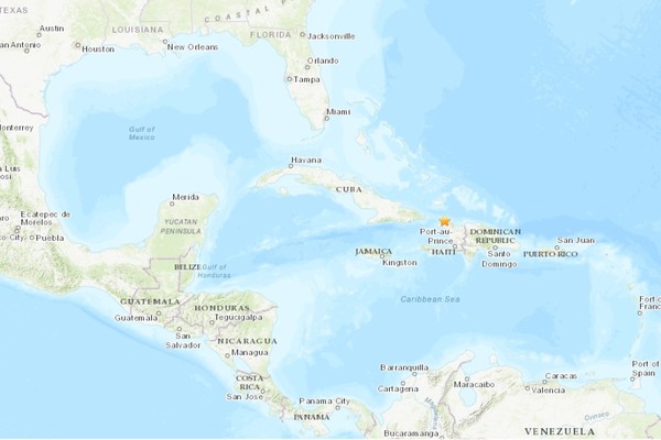 ▲▼海地附近發生地震。（圖／翻攝自USGS網站）