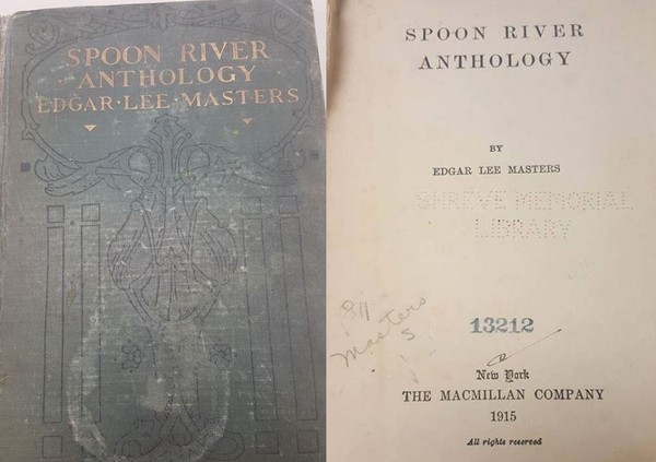 ▲▼美國路易斯安那州一間圖書館終於收回84年都沒歸還的詩集《匙河集》（Spoon River Anthology），當年借書的少女才11歲，如今由她的兒子來還書。（圖／翻攝自臉書／Shreve Memorial Library）
