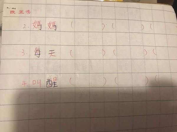 淪為作業的奴隸？小一功課被嚴師糾正　家長看完問：錯在哪裡（圖／FB@不願小朋友成為功課奴隸）