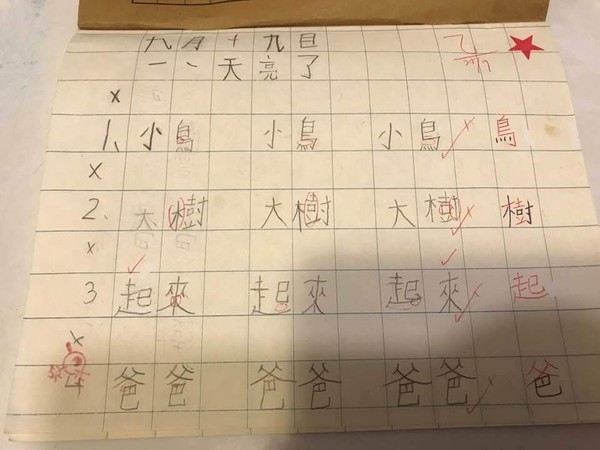 淪為作業的奴隸？小一功課被嚴師糾正　家長看完問：錯在哪裡（圖／FB@不願小朋友成為功課奴隸）