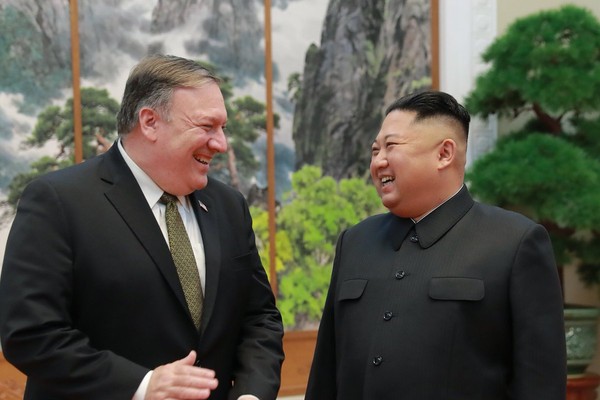 ▲▼2018年10月7日美國國務卿蓬佩奧與北韓領導人金正恩在平壤會晤。（圖／翻攝自推特／@realDonaldTrump）