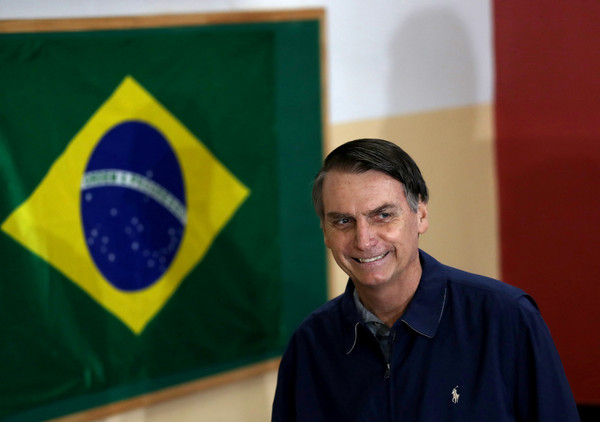 ▲巴西「極右派」總統候選人博爾索納羅（Jair Bolsonaro）。（圖／路透社）