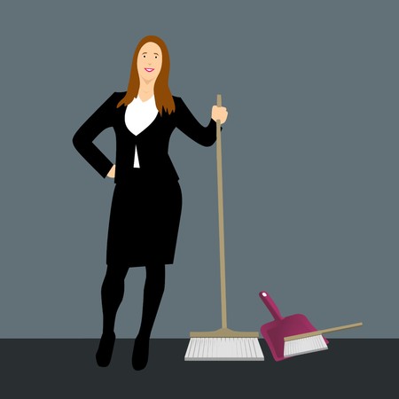 ▲女網友換新工作，公司要求每天提早20分鐘到幫忙「掃地」。（示意圖／pixabay）