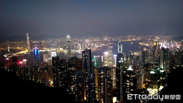 ▲▼太平山頂香港夜景。（圖／記者陳俊宏攝）