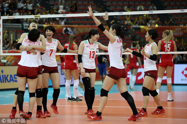 ▲▼           2018年世界女子排球錦標賽,日本3比1擊敗塞爾維亞。  。（圖／CFP）