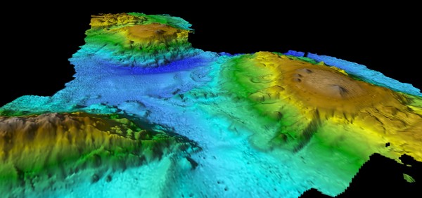 ▲▼澳洲科學家考察塔斯曼海域（Tasman Sea）時，意外發現海底藏著驚奇的「失落世界」，若從海底開始計算，這一系列的火山最高達3000米，但因為最高峰離海面也有2000米，過往從未被人類發現。（圖／取自CSIRO）