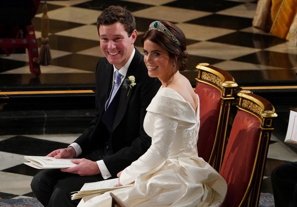 ▲▼英國女王伊麗莎白二世的孫女尤金妮公主（Princess Eugenie）結婚。（圖／路透社）