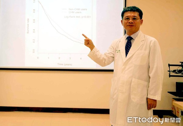 ▲台南市立安南醫院中醫部黃升騰醫師研究發現，服用中醫藥的病患，可改善非小細胞肺癌未期癋患5年的存活率。（圖／記者林悅翻攝）